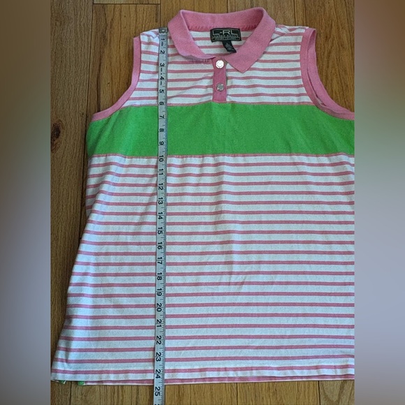 Ralph Lauren Active Pink and Green Striped Women's Polo golf size 1X - Picture 10 of 11
